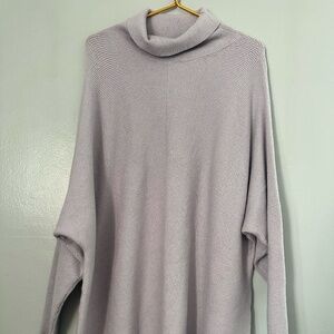 Lavender Long Sleeve Sweater with Mock Turtleneck